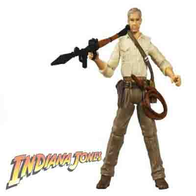 INDIANA JONES with ROCKET LAUNCHER Kindom of the Crystal Skull 3.75'' Figure toy 