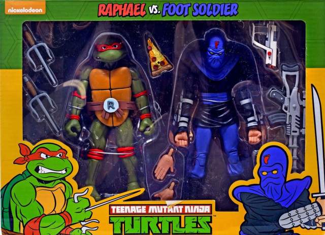 Raphael vs Foot Soldier 2-Pack Teenage Mutant Ninja Turtles TMNT Figur NECA 